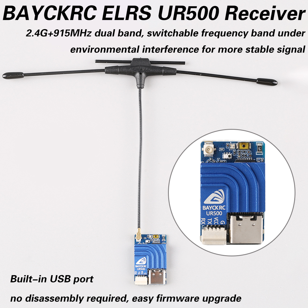 BAYCKRC UR500 ELRS RX 500mW Du - Drone Frame recensione e prezzo